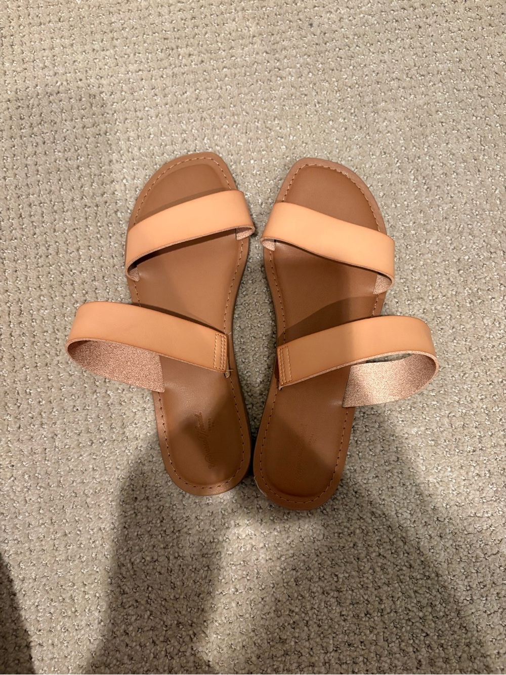 Target Peach Double-Strap Slide Sandals